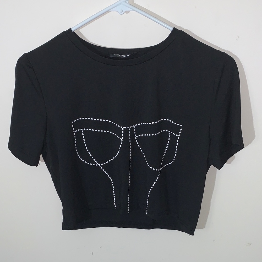 Shein Black Crop Top